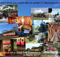 Great Rail Experiences  Tasmania Tour 2017 - Accommodation Nelson Bay