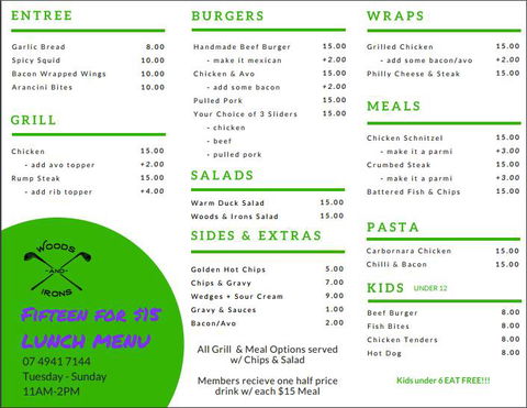 Woods And Irons Restaurant @ The Moranbah Golf Club - Accommodation Nelson Bay 4