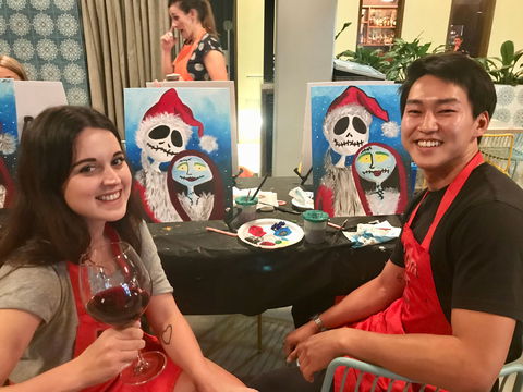 Paint And Sip Class: Christmas In July - Accommodation Nelson Bay 0