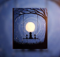 Grab a glass of wine and learn to paint 'Moonrise' - Accommodation Nelson Bay